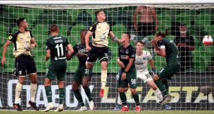 Krasnodar s and Rubin s players struggle for a ball during the Russian Premier League soccer match between Krasnodar and Rubin Kazan, in Krasnodar, Russia.