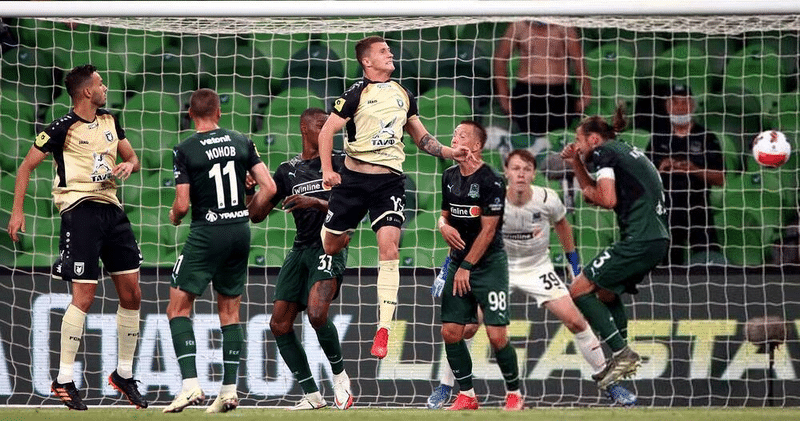 Krasnodar s and Rubin s players struggle for a ball during the Russian Premier League soccer match between Krasnodar and Rubin Kazan, in Krasnodar, Russia.