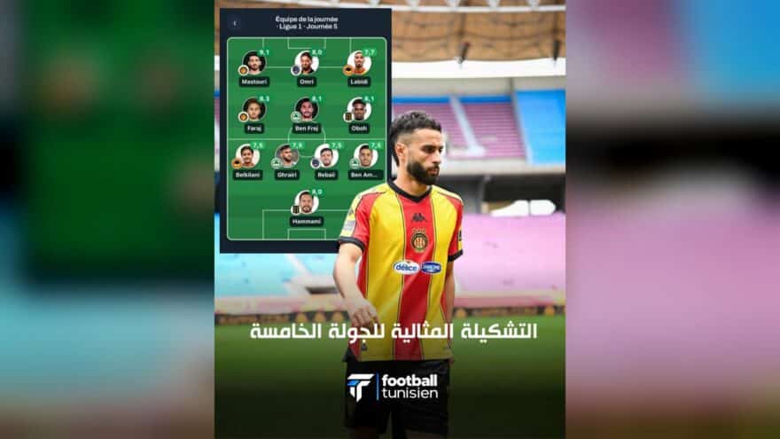 تشكيلة الأسبوع في البطولة التونسية